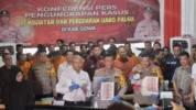 Konferensi Pers Pengungkapan Kasus Uang Palsu di Kampus UIN Alauddin Makassar