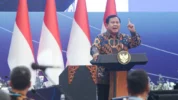 Presiden Prabowo Subianto Saat Menyampaikan Paparan Pada Acara Sarasehan Ekonomi