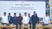 Wakil Presiden RI ke 10 dan ke-12, Jusuf Kalla, Saat Memberikan Kuliah Umum di Pondok Modern Darussalam Gontor Putri Kampus 1, Sambirejo, Mantingan, Ngawi, Jawa Timur, Rabu (17/12/2025).